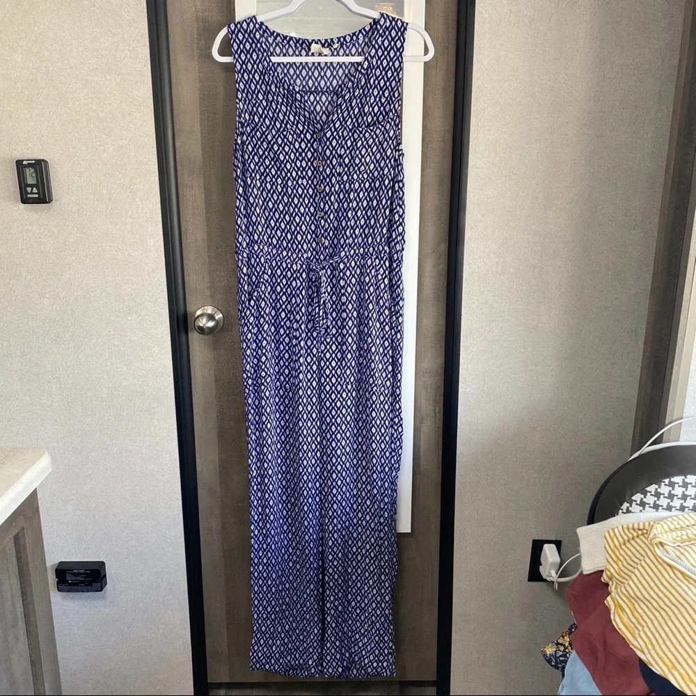 Lilka Anthropologie Diamond Print Jumpsuit